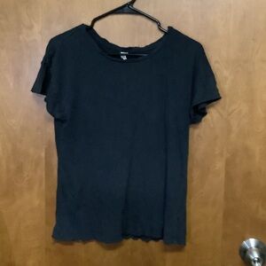 Elegant Black Short Sleeve Women's Tee